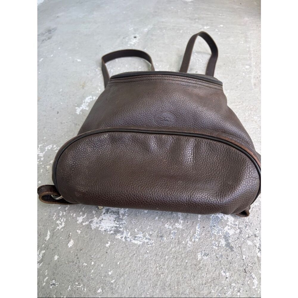 Long champ pebble leather backpack - Picture 3 of 10